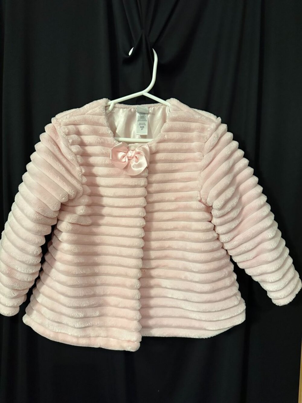 Little Me Pink Faux Fur Jacket Size 3T